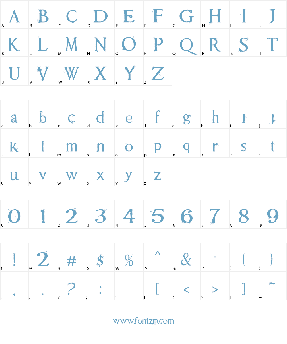 Requiem II Font Character